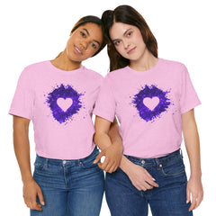 Galaxy Heart Tee — Purple or Green Splatter Heart T-Shirt