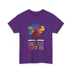 EACH DOT MATTERS Tree Unisex Heavy Cotton Tee / International Dot Day / Happy Dot Day / Teachers / Children / Elementary School