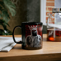 Hip Hop Crowned Rapper Graphic - Black Mug (11oz, 15oz)
