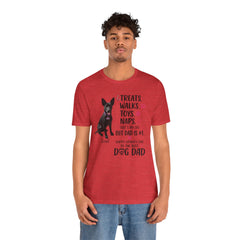 Personalized Dog Dad T‑Shirt — "Treats. Walks. Toys. Naps." Father's Day Gift