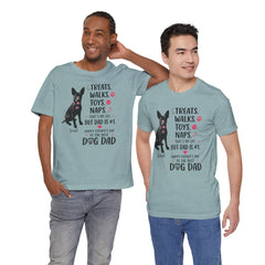 Personalized Dog Dad T‑Shirt — "Treats. Walks. Toys. Naps." Father's Day Gift