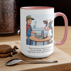 COW TIPPING Awareness - Accent Mugs | Cow Tipping Is Real, Bovine Humor. Gift For Him, Gift For Her, Farm Humor, Cow Fan Gift, Farm Animal