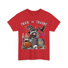 Halloween Trick Or Trashy Raccoon! Graphic Unisex Heavy Cotton Tee