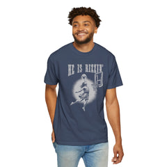 He Is Rizzin' Vintage Playing Basketball Shirt  -  Unisex T Shirt