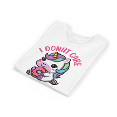 I Donut Care Unicorn Youth Short Sleeve Tee - Fun & Whimsical T-Shirt for Kids