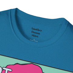 HOT Pink Cotton Candy Haired Pop Art Lady Unisex Softstyle T-Shirt