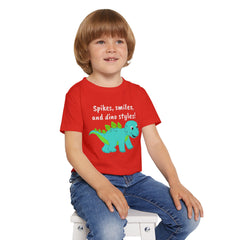 Spikes, Smiles and Dino Styles Graphic Toddler T Shirt