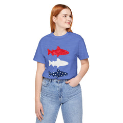 Patriotic Trout T-Shirt — Red White & Blue Fish Tee