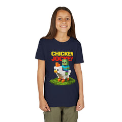 Youth Chicken Jockey Tee - Fun Gamer T-Shirt for Kids