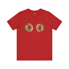 Funny Sexist Bagel Tee - The Bagels Are Hot Come An Get Em Graphic Shirt