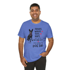 Personalized Dog Dad T‑Shirt — "Treats. Walks. Toys. Naps." Father's Day Gift