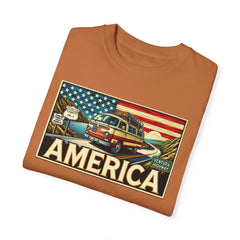 Ventura Highway Driving America Graphic Comfort Colors Unisex Garment Dyed T-shirt