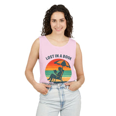 Beach Reader Unisex Tank Top | Summer Vibes | Lost In A Book | Perfect for Book Lovers, Beach Days, Vacations, Gifts, Relaxing Moments