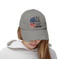 Land Of The Free, Home Of The Brave  - Unisex Distressed Cap