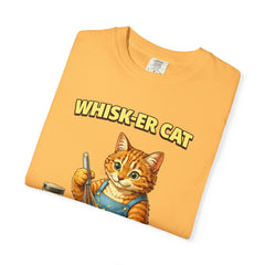 Whisker Cat Baking T-Shirt — Cute Cat Chef Graphic Tee