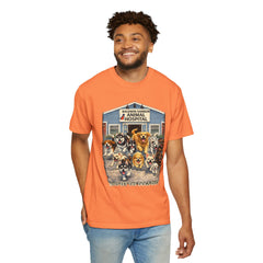 Front Graphic "Who Let the Dogs Out?" Baldwin Harbor Animal Hospital Cute Vet Clinic T Shirt