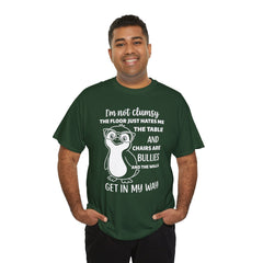 Clumsy Funny Penguin Graphic Tee | Unisex Heavy Cotton Tee | Great Gift for Animal Lovers, Birthdays, Casual Wear, Humorous Gifts, Everyday Style