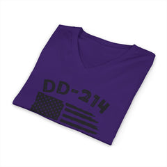 DD 214 Alumni Unisex Jersey Short Sleeve V-Neck Tee