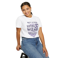 Level 37 Wizard T-Shirt — "Not a Nerd" THAC0 Survivor D&D Gamer Tee