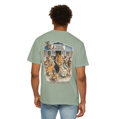 Back Graphic "Who Let the Cats Out?" Baldwin Harbor Animal Hospital Cute Vet Clinic T Shirt