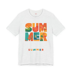 Summer Graphic Tee — Colorful Tropical "SUMMER" Typography T-Shirt