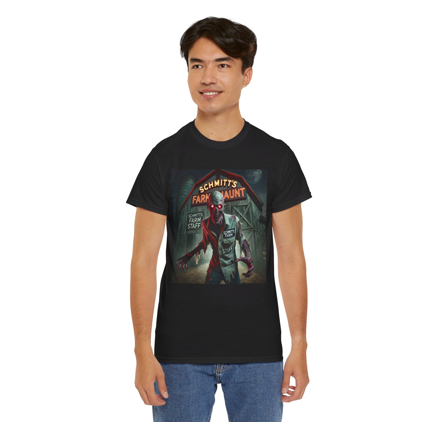 ZOMBIE STAFF WORKER! Graphic Unisex Heavy Cotton Tee