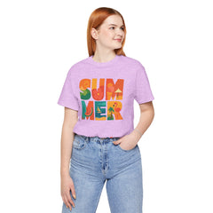 Summer Graphic Tee — Colorful Tropical "SUMMER" Typography T-Shirt