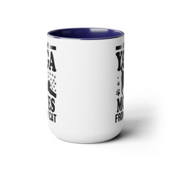 Funny Cat Graphic Mug, I Get My Yoga Moves From My Cat, Feline Mug, Pet Lover, Yoga Lover Mug, Cat Lover Mug, Gift for her, Workout Mug, Gift for Mom