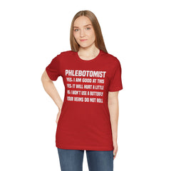 Phlebotomist Humor Tee, Funny Medical Shirt, Nurse Gift, Blood Tech Wear, Cute Phlebotomy Humor, Healthcare Apparel