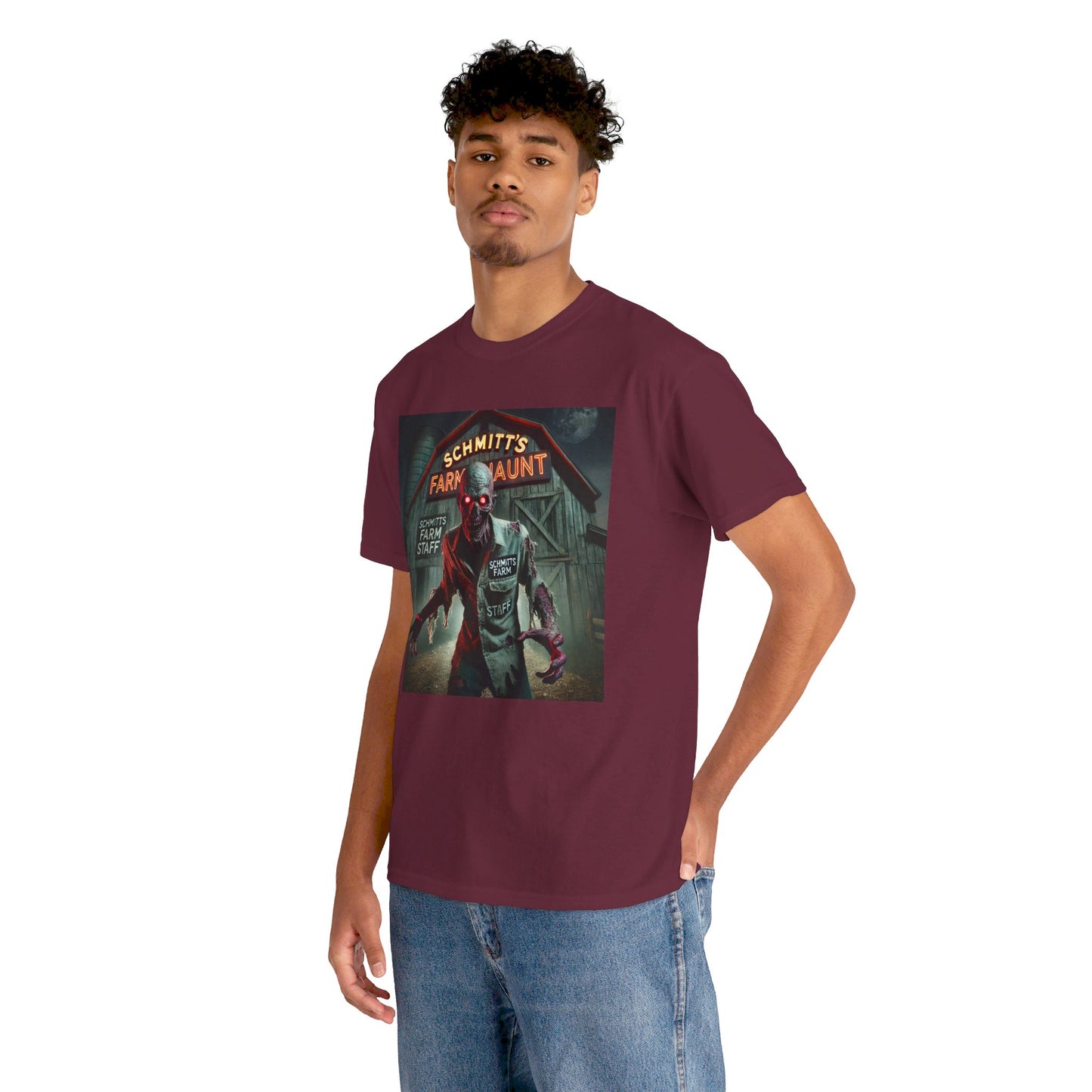 ZOMBIE STAFF WORKER! Graphic Unisex Heavy Cotton Tee