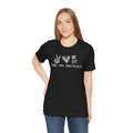 Peace Love Back The Blue in Alabama, Graphic Unisex Short Sleeve Tee