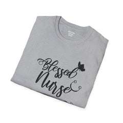 Blessed Nurse - Unisex Softstyle T-Shirt | Nurse Awareness, Medical Wear, Gift For Her, Scrubs Tee, Medical Staff Gift, Registered Nurse, RN