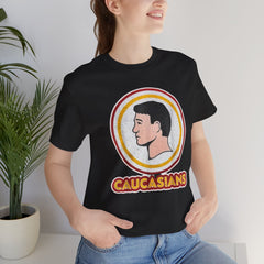 Graphic Tee - Funny Caucasians Satire Head Shot Unisex Jersey Short Sleeve Tee