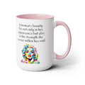 Marilyn Monroe Graphic Mug, A woman's beauty quote