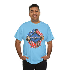 United States Navy Super Submariner tear open T Shirt, Red White and Blue, Patriotic Tee