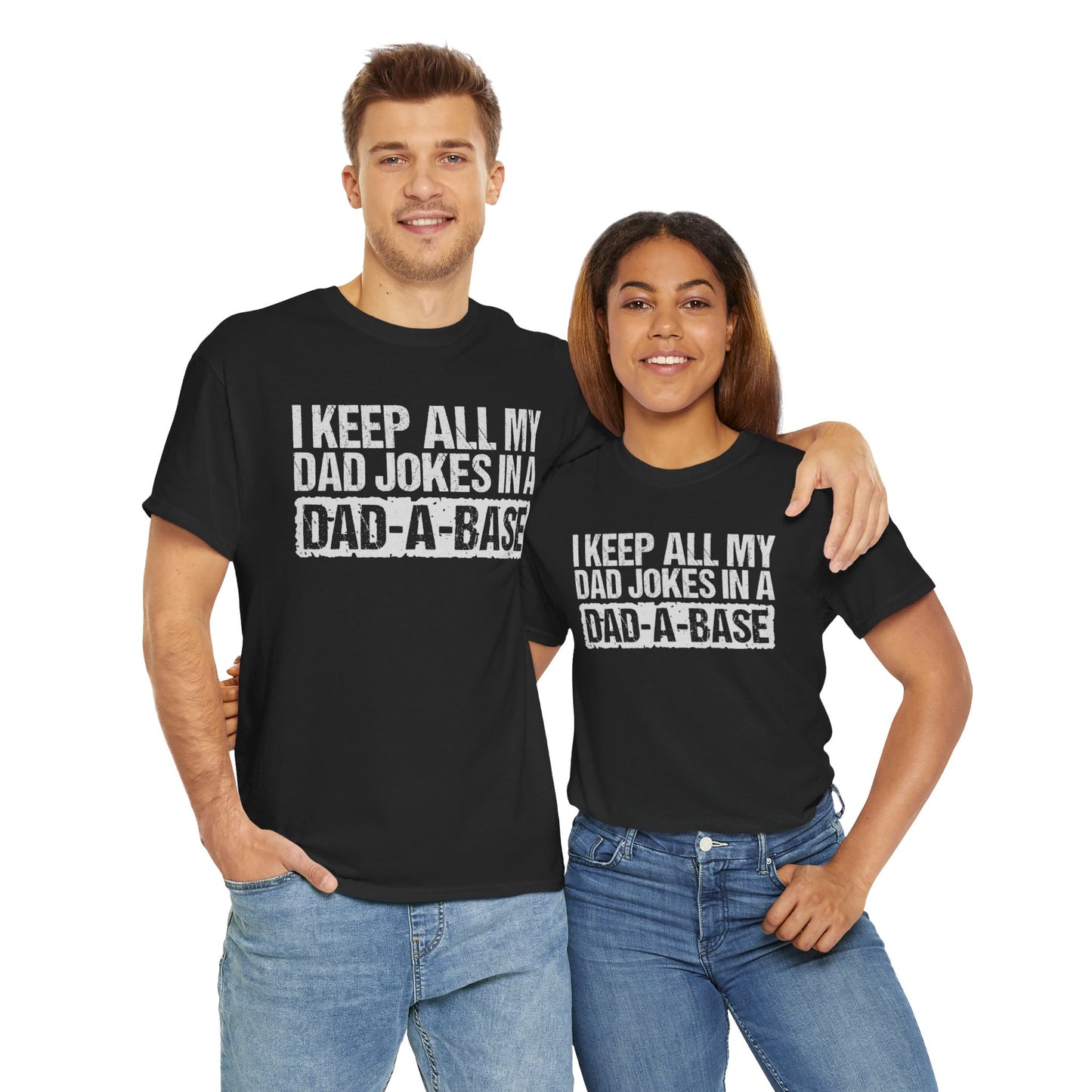 Dads Jokes Only  Dad A Base, Unisex Heavy Cotton Tee