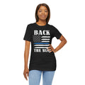 BACK THE BLUE Flag, Graphic Unisex Short Sleeve Tee