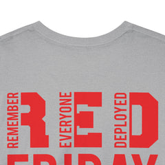 SUBMARINER RED Friday T Shirt with Fouled Anchor, American Flag, FBM / Boomer Silhouette. Remember Everyone Deployed, Dolphins