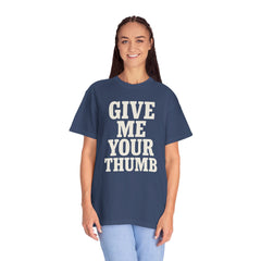 Two And A Half Men Inspired Graphic T-Shirt - Give Me Your Thumb Vintage Tee