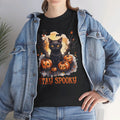 Black Cat And Pumpkin! Graphic Unisex Heavy Cotton Tee