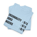 Personality, Looks, Fingers Count - Unisex Heavy Cotton Tee / Prosthetic Humor / One Leg / One Arm / Missing Fingers