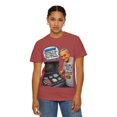 Grill Master Grandpa Funny BBQ T-Shirt — "Whoops! Pretending to Grill for a Photo" Graphic Tee