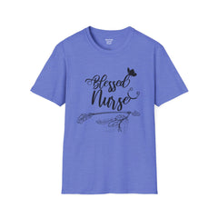 Blessed Nurse - Unisex Softstyle T-Shirt | Nurse Awareness, Medical Wear, Gift For Her, Scrubs Tee, Medical Staff Gift, Registered Nurse, RN