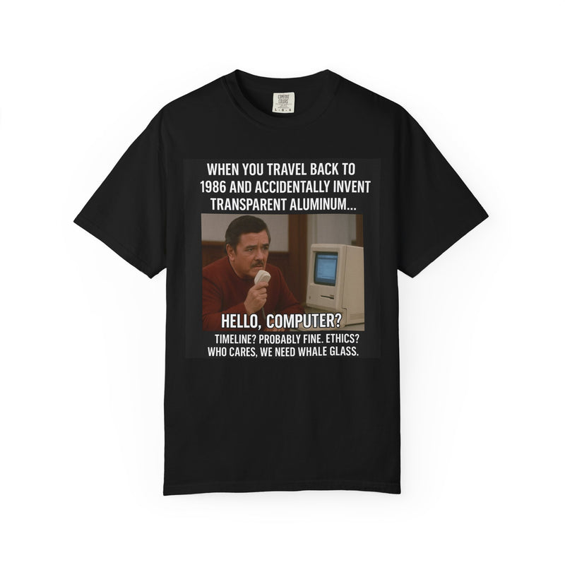 Funny Retro Science T-Shirt - Travel Back to 1986 Meme Tee