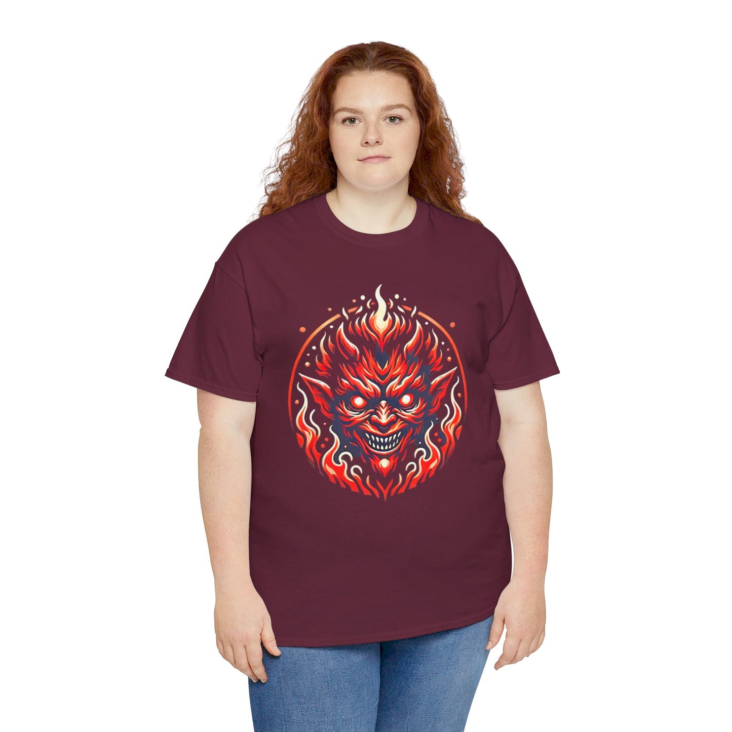 Fiery Fire Imp - Graphic Unisex Heavy Cotton Tee