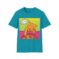 GET ME A PIZZA Cat Pop Art Unisex Softstyle T Shirt  For the Feline or Pizza Lover in all of us.
