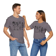 Nature-Inspired Unisex Jersey Tee, Tree Graphic T-Shirt, Eco-Friendly Fashion, Gift for Nature Lovers, Casual Wear, Outdoor Adventure