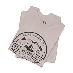 The Hideout Lake Ariel Tee — Vintage Lakeside Cabin T-Shirt