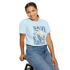 Sea Turtles, Save The Turtles -  Graphic Unisex Garment-Dyed T-shirt