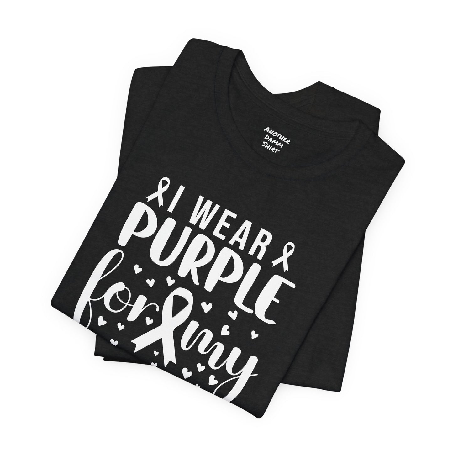 I Wear PURPLE For My Grandma, Unisex Short Sleeve Tee